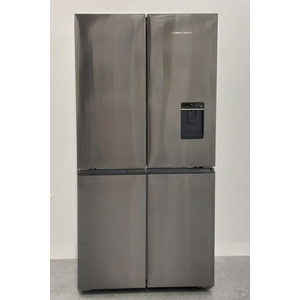 Fisher & Paykel Series 7 538L Quad Door Refrigerator with Ice and Water Black Stainless Steel RF605QNUVB1