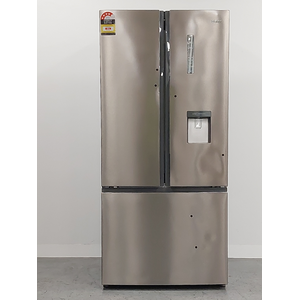 Haier 489L French Door Frost Free Fridge with Water Dispenser Satina Silver HRF520FHS