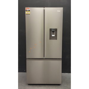 Haier 509L French Door Fridge with Non-Plumbed Water Dispenser Satina HRF510FHS
