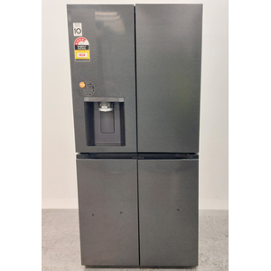 LG 506L French Door Fridge with Slim In-Door Ice and Water Dispenser Matte Black GF-L500MBL