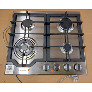 Westinghouse 60cm 4 Burner Natural Gas Cooktop Stainless Steel WHG644SC