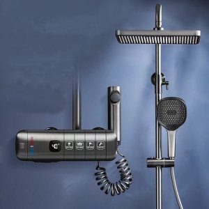Boelon Deluxe Shower System with Digital Display and Piano Button Design