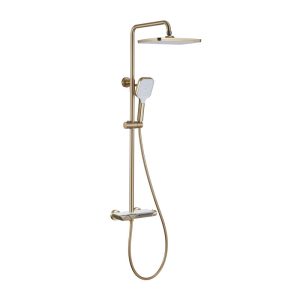 Boelon Thermostatic Shower System in Brushed Gold